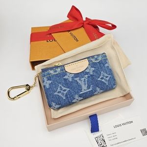 Brand new 2024 authentic Louis Vuitton denim remix key pouch